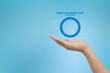 © chinnarach - close up young woman hand gesture and show blue circle symbol of diabetes day on 14 November for awareness and campaign about unhealthy lifestyle and preventive health of people concept