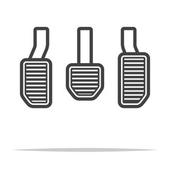 Wall Mural - car pedal outline icon transparent vector isolated