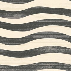 Poster - Abstract Thick Waves Pattern in Neutral Colors