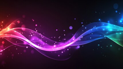 Poster - Colorful Abstract Wave Background Design for Artists