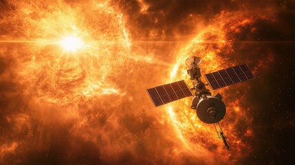 Wall Mural - connection between observatories and space missions.