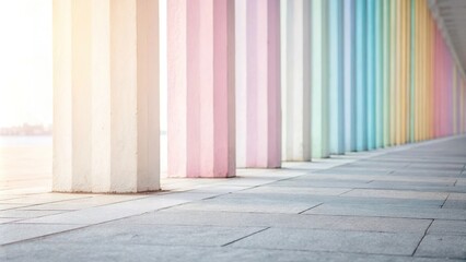 Gradient of pastel colors with blurred light and vertical lines, lines, artistic