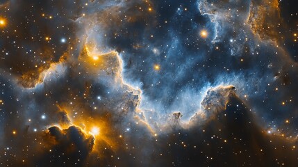 Celestial tapestry of starry skies, unending in its cosmic embrace. Radiant stars twinkle amidst the ethereal expanse, adorning the heavens with their luminescent brilliance