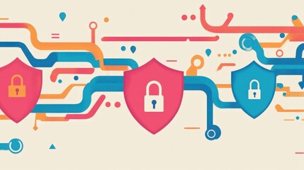 Poster - Digital Security and Protection Concept Illustration
