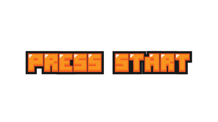 Poster - Press start text message screen.	
