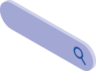 Poster - Purple search bar with magnifying glass icon, symbolizing online search and information retrieval