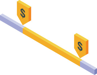 Poster - Money transfer with dollar sign showing financial transaction