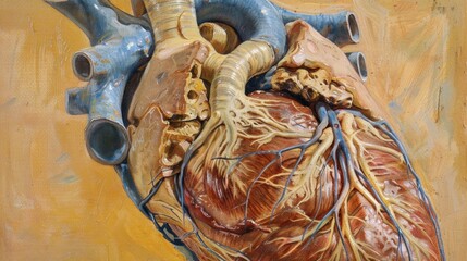 Aorta: The aorta, the largest artery, carries oxygen-rich blood from the heart to all body organs, supported by a robust and elastic structure.
