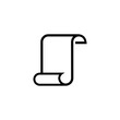 © Valentyna - Black line icon of a paper scroll, simple and modern.