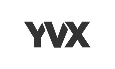 Poster - YVX logo design template with strong and modern bold text. Initial based vector logotype featuring simple and minimal typography. Trendy company identity.