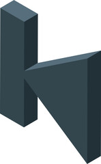 Poster - 3d rewind button pointing left, symbolizing going back to a previous section, track, or chapter