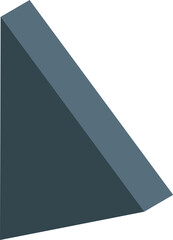 Poster - Rotating dark gray triangular prism with white background, perfect for abstract compositions