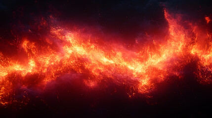 Leinwandbilder - Raging hellfire apocalyptic blaze with dramatic fiery explosion of burning energy and intense scorching combustion. Vivid and chaotic fiery inferno with powerful and destructive pyroclastic flames.