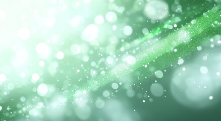 Wall Mural - abstract green light sparkle background. generative ai technology.