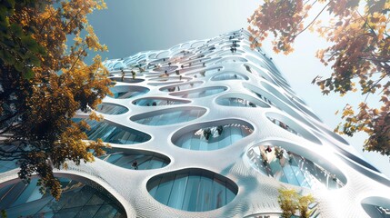 Poster - Architects incorporating abstract patterns into building designs for visual impact. Illustrations