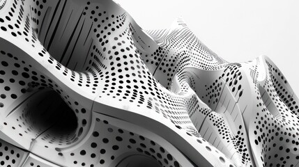 Poster - Architects incorporating abstract patterns into building designs for visual impact. Illustrations