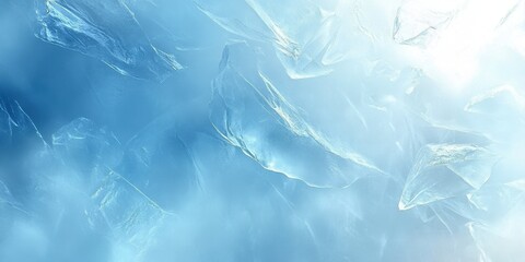 Wall Mural - Frosty Ice Texture Background for Creative Projects