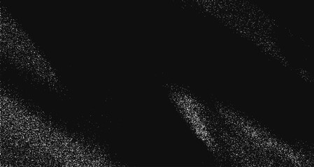 Poster - Vector background illustration featuring a black and white overlay with grainy texture and dust patterns. Snow and rain splatter create a gritty, vintage effect on paper.