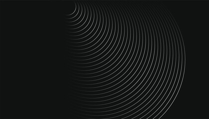 Aufkleber - Abstract background with white diagonal lines. rounded fast moving circle, soft wave line circle and decoration lines. business banner for sale event night party. vector illustration