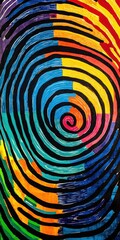 Wall Mural - Colorful spiral art