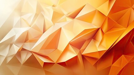 Leinwandbilder - Abstract orange background with polygon motif, perfect for creative projects. This vibrant abstract orange design with polygon elements offers a dynamic visual appeal and ample copy space.