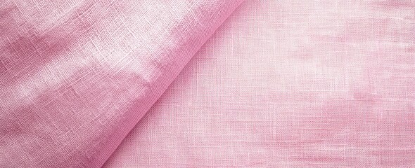 Wall Mural - soft pink fabric texture with gentle folds and fine woven details generative ai
