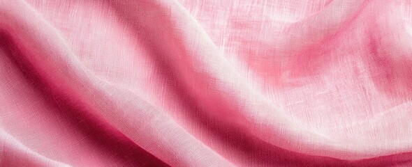 Wall Mural - Soft pink silk fabric texture with smooth folds and glossy finish Generative AI