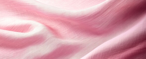 Wall Mural - Soft pink silk fabric texture with smooth folds and glossy finish Generative AI