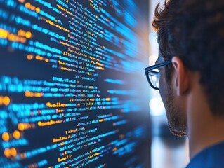 a programmer absentmindedly tweaking minor code issues