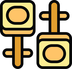 Poster - Developing toys set with wooden details for improving fine motor skills of babies and toddlers