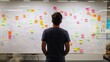 © tope007 - photo realistic whiteboard with post it notes, AI Generative