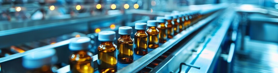 Poster - the pharmaceutical facility demonstrates the effectiveness of modern production with automated assem