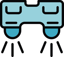 Poster - This icon represents a modern motion sensor, perfect for illustrations about home automation and security systems