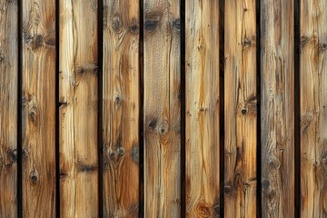 Poster - Weathered Wooden Planks with Knots and Grain Patterns