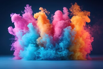 Aufkleber - Abstract Colorful Ink Swirls in Water