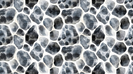 Seamless modern jaguar skin pattern in grey tones watercolor art design for textiles and wallpapers