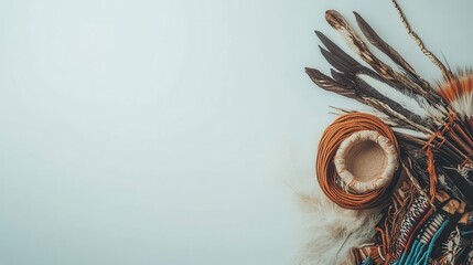 Poster - Indigenous Art Arrangement with Natural Elements