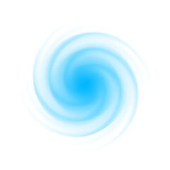 Blue air flow vortex wave effect PNG, transparent spiral airflow, circle air, isolated design element