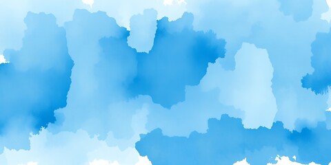 Poster - Abstract watercolor background with shades of blue.