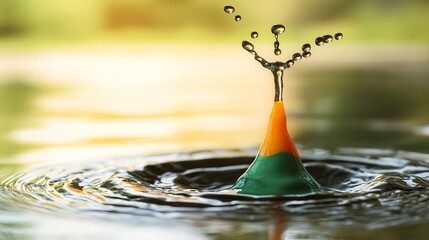 Poster - Colorful Ink Drop Splashing in Water