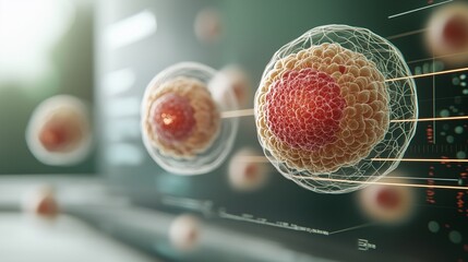 Poster - Scientific Illustration of Cells and Nucleus