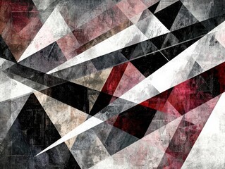 Aufkleber - Exploring the depths of abstract geometric backgrounds in monochrome and pastel tones for modern design aesthetics