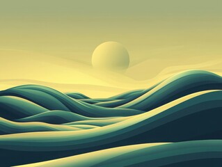 Poster - Stunning abstract landscape backgrounds for engaging presentations to captivate your audience with creativity