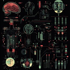 Poster - Futuristic Brain Technology Interface Design