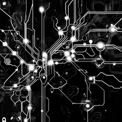 Poster - abstract circuit board technology background design