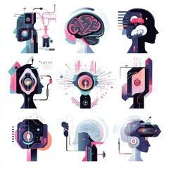 Poster - Abstract Intelligence Concept in Modern Art Style