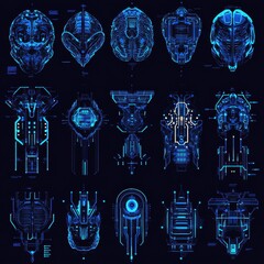 Poster - Futuristic Technology Interface Design Elements