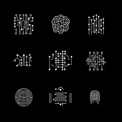 Poster - Abstract Technology Digital Circuit Patterns Design