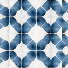 Poster - Seamless Acid Wash Pattern in Soft Blue Tones