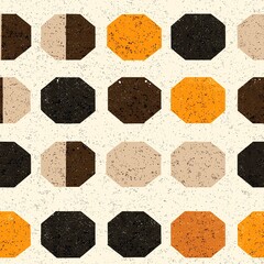 Poster - Retro Hexagon and Diamond Pattern Design